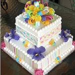 Festive Orchids Cake Picture